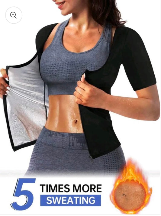 Short Sleeve Body Shaping Fitness Tight Suit